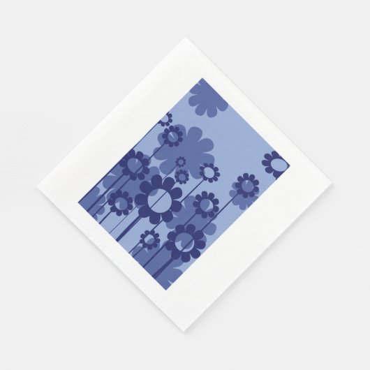 Serviette En Papier Fleurs violettes (Coin)