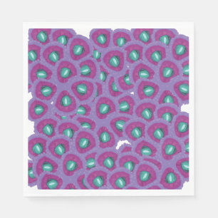 Serviette En Papier Fleurs violettes