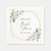 Serviette En Papier Fleurs violettes, Fleurs blanches, Boho, Fête des (Devant)