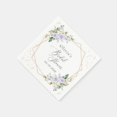Serviette En Papier Fleurs violettes, Fleurs blanches, Boho, Fête des (Coin)