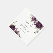 Serviette En Papier Fleurs violettes, Fleurs de prunes, Boho, Mariage (Coin)