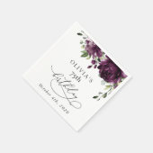 Serviette En Papier Fleurs violettes, fleurs de prunier, Boho, Anniver (Coin)