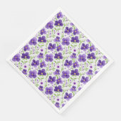 Serviette En Papier Fleurs violettes Floral Motif sans joint (Coin)