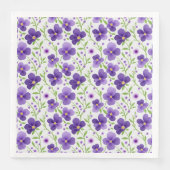 Serviette En Papier Fleurs violettes Floral Motif sans joint (Devant)