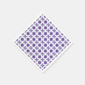 Serviette En Papier Fleurs violettes sur fond clair (Coin)