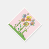 Serviette En Papier Fleurs Whimsical (Coin)