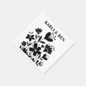 Serviette En Papier Fleurs Whimsical (Coin)