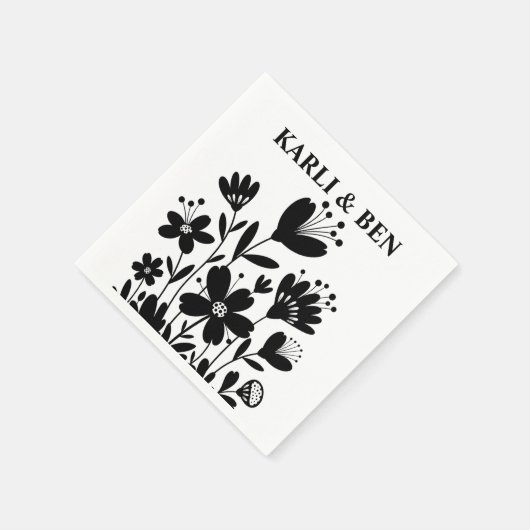 Serviette En Papier Fleurs Whimsical (Coin)