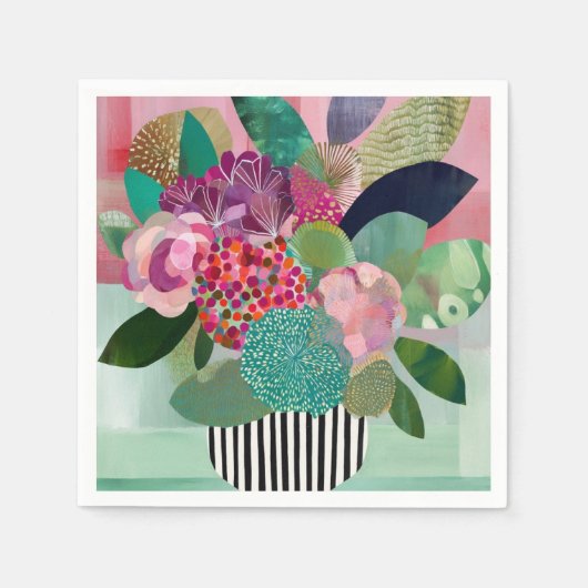 Serviette En Papier Fleurs Whimsics (Devant)