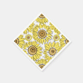 Serviette En Papier Fleuve Dorée Jaune Vibrant (Coin)