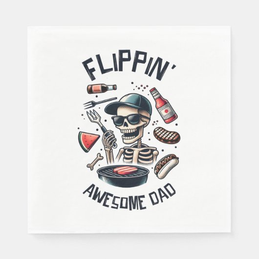 Serviette En Papier Flime papa génial (Devant)