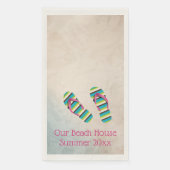 Serviette En Papier Flip Flops Sand Beach Design Guest Towest (Devant)