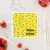 Serviette En Papier Flip-flops sur Jaune (En situation)