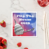 Serviette En Papier Flip The House Vote Blue 2026 (En situation)