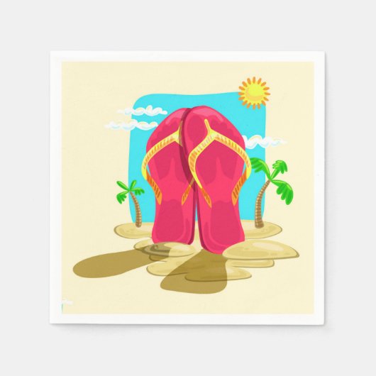 Serviette En Papier Flipflops (Devant)