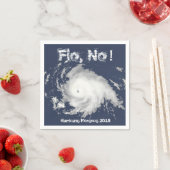 Serviette En Papier Flo, non ! Ouragan Florence 2018 (En situation)