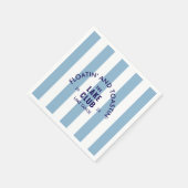 Serviette En Papier Floatin' Et Toastin' The Lake Club Blue Stripe (Coin)