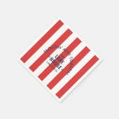 Serviette En Papier Floatin' Et Toastin' The Lake House Red Stripe (Coin)