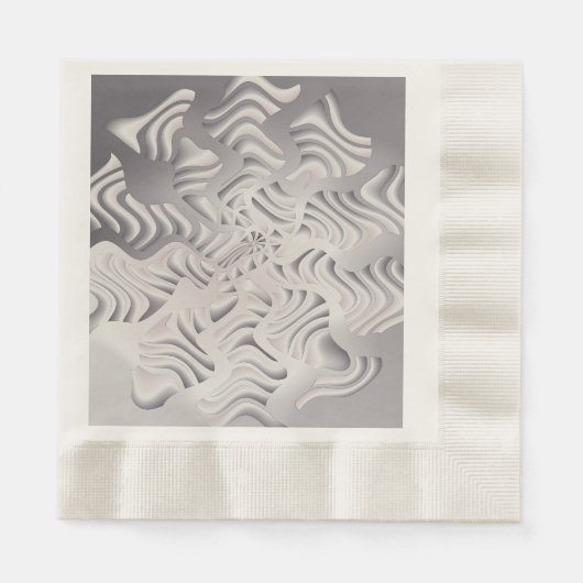 Serviette En Papier flocon d'argent (Devant)