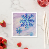 Serviette En Papier Flocon de neige (En situation)