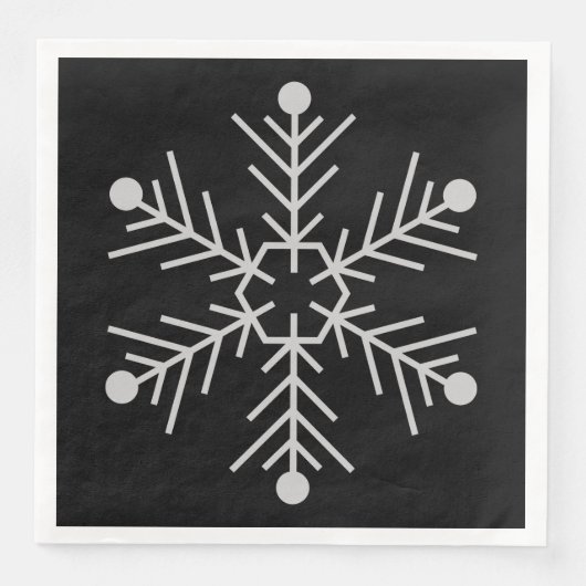 Serviette En Papier Flocon de neige (Devant)