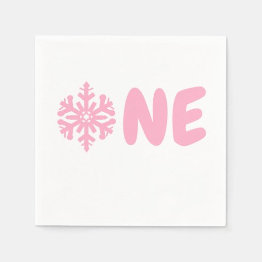 Serviette En Papier Flocon de neige 1er anniversaire (Devant)