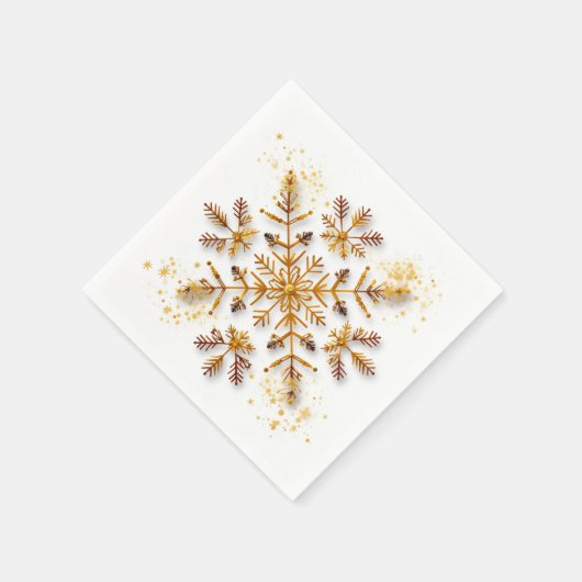 Serviette En Papier Flocon de neige conceptuel : serviettes de flocon (Coin)