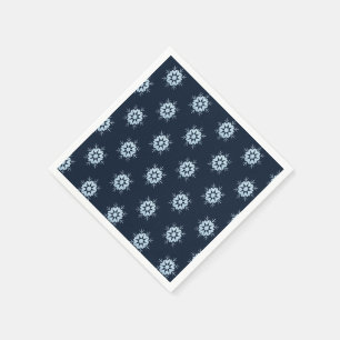 Serviette En Papier Flocon de Neige Pailleté Cristal Bleu Glacé Hiver 