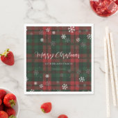 Serviette En Papier Flocon de neige plat par pays Noël personnalisé (En situation)