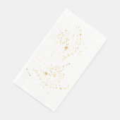 Serviette En Papier Flocons de feuille d'or | Élégant | Dîner | (Coin)