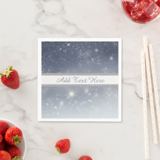 Serviette En Papier Flocons de neige blancs de Noël