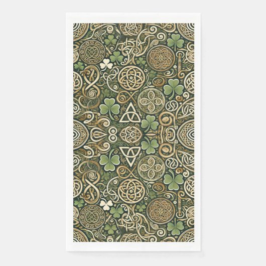 Serviette En Papier Floraison Celtique (Devant)