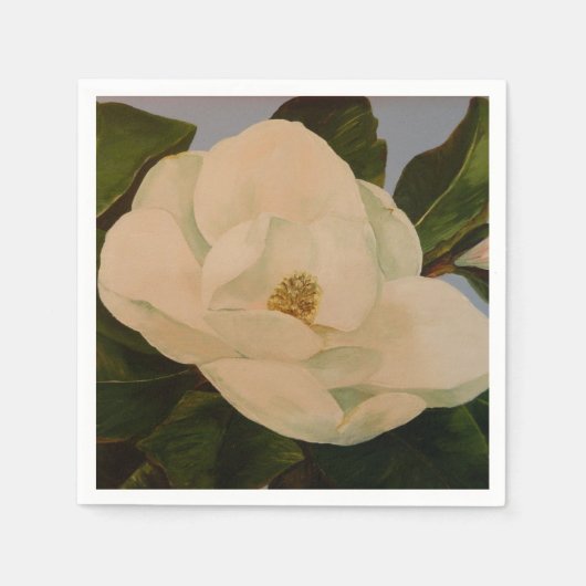 Serviette En Papier Floraison de Magnolia (Devant)