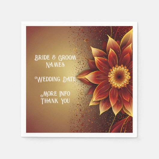 Serviette En Papier Floraison Éternelle : Une Célébration Intemporelle (Devant)