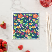 Serviette En Papier Floral (En situation)