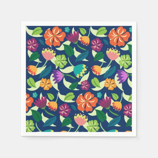 Serviette En Papier Floral (Devant)