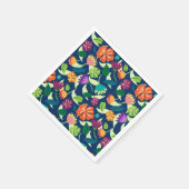 Serviette En Papier Floral (Coin)