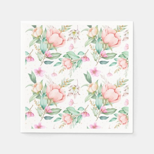 Serviette En Papier Floral (Devant)