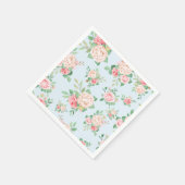 Serviette En Papier Floral (Coin)