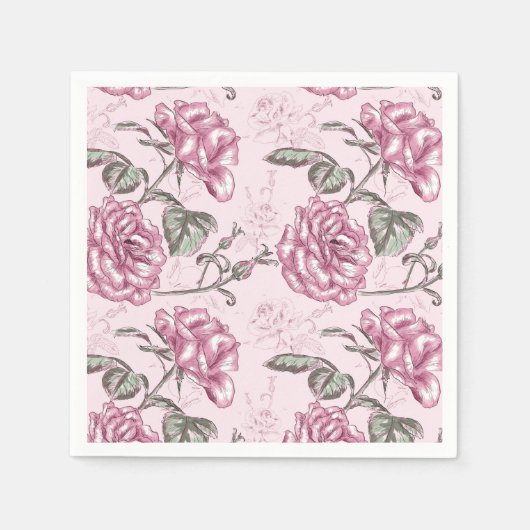 Serviette En Papier Floral (Devant)