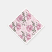 Serviette En Papier Floral (Coin)