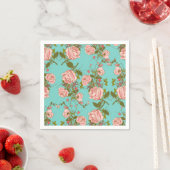 Serviette En Papier Floral (En situation)