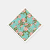 Serviette En Papier Floral (Coin)