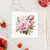 Serviette En Papier Floral (En situation)