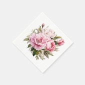 Serviette En Papier Floral (Coin)