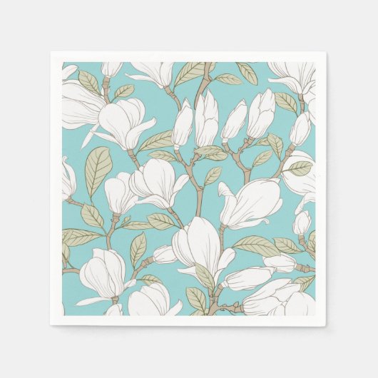 Serviette En Papier Floral (Devant)