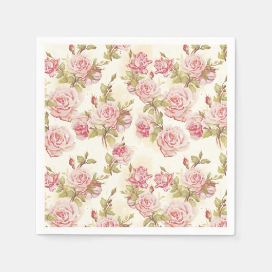 Serviette En Papier Floral (Devant)