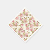 Serviette En Papier Floral (Coin)