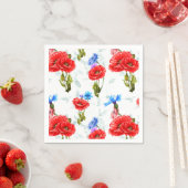 Serviette En Papier Floral (En situation)