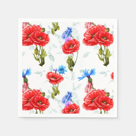 Serviette En Papier Floral (Devant)